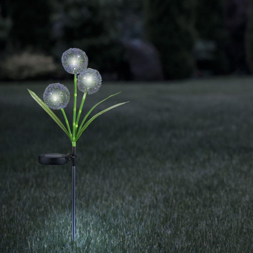 LED Solcellsbelysning ALLIUM LED/1,2V 6500K 600 mAh IP44 svart