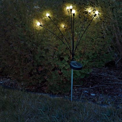 LED Solcellsbelysning FIORINI 8xLED/1,2V 600 mAh IP44 svart