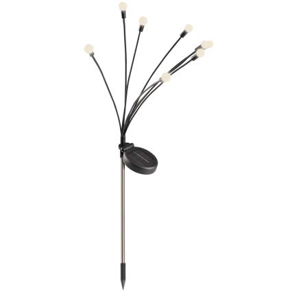 LED Solcellsbelysning FIORINI 8xLED/1,2V 600 mAh IP44 svart