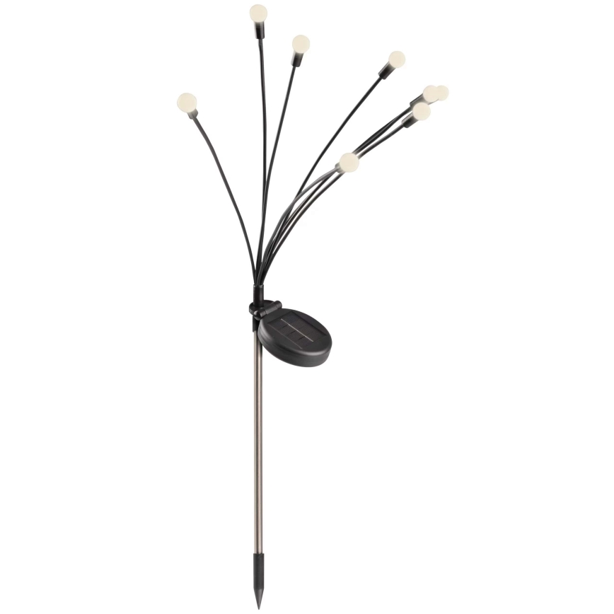 LED Solcellsbelysning FIORINI 8xLED/1,2V 600 mAh IP44 svart