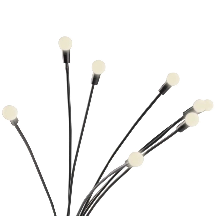 LED Solcellsbelysning FIORINI 8xLED/1,2V 600 mAh IP44 svart