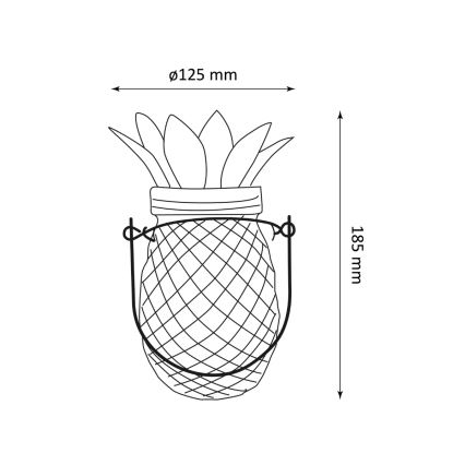 LED solcellsbelysning JAR LED/1,2V IP44 ananas