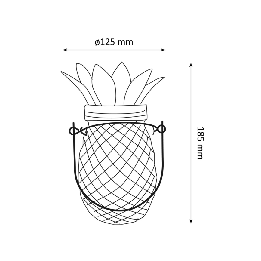 LED solcellsbelysning JAR LED/1,2V IP44 ananas