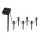 LED Solcellsbelysning KULKI 6xLED/1,2V 600 mAh 4,3 m IP44 svart/vit