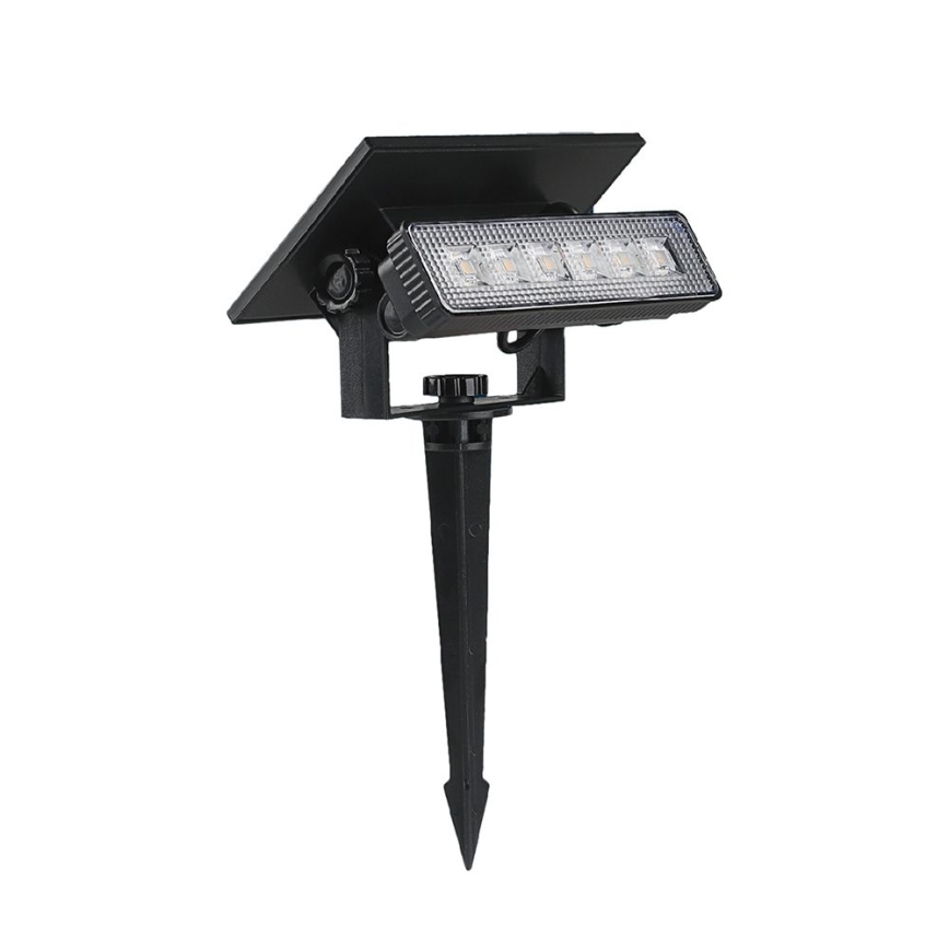 LED Solcellsbelysning LED/0,9W/3,7V 3000K IP65 svart