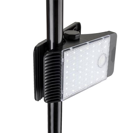 LED Solcellslampa med rörelse- och skymningssensor CLIPS LED/4W/1200 mAh 3,7V IP44 svart