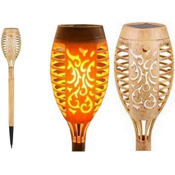 LED solcellsbelysning MINISPARK BAMBOO LED/1,8W/5,5V IP44 beige