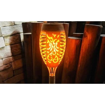 LED solcellsbelysning MINISPARK BAMBOO LED/1,8W/5,5V IP44 beige