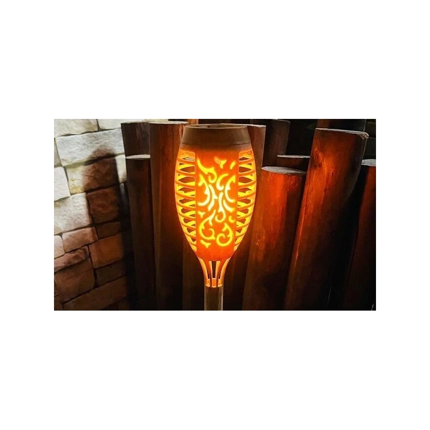 LED solcellsbelysning MINISPARK BAMBOO LED/1,8W/5,5V IP44 beige