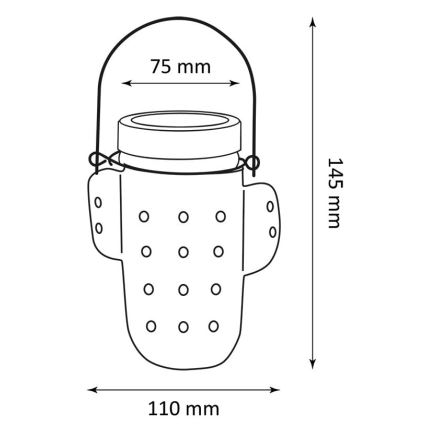 LED Solcellsbelysning  CACTUS LED/1,2V IP44