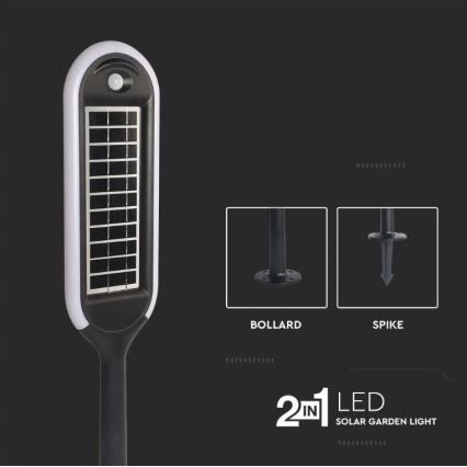 LED solcellslampa  med sensor  BOLLARD LED/5W/5,5V 70,5 cm 4000K IP65