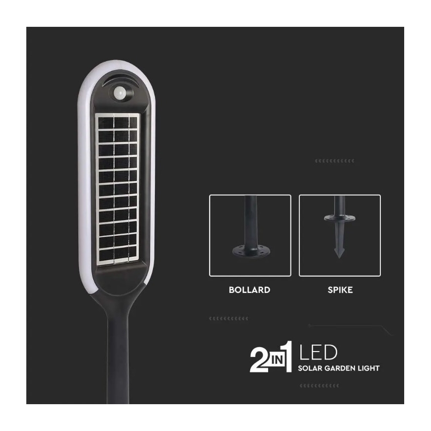 LED solcellslampa  med sensor  BOLLARD LED/5W/5,5V 70,5 cm 4000K IP65