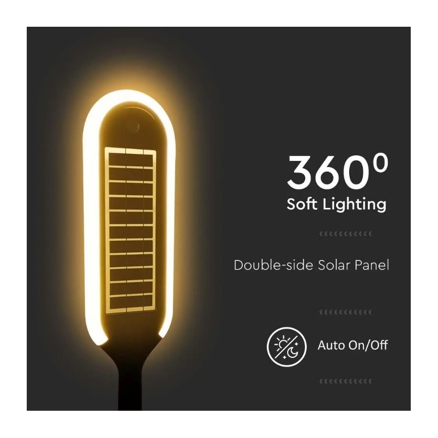 LED solcellslampa  med sensor  BOLLARD LED/5W/5,5V 70,5 cm 4000K IP65