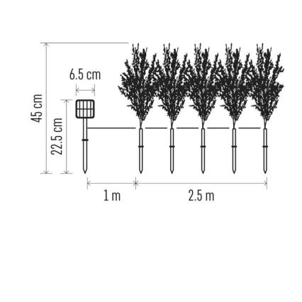 LED-solcellsdekoration 50 LED / 3 W / 1,2 V, 600 mAh, IP44