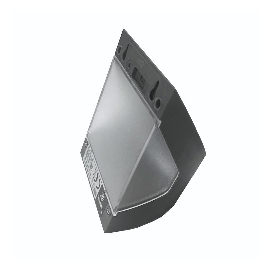 LED-solcellsvägglampa med sensor LED/3W/3,7V 3000/4000K 1200 mAh IP54 antracit