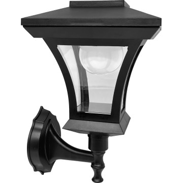 LED-solcellsdriven vägglampa TIRANA LED/1,2V 1800 mAh IP44 svart