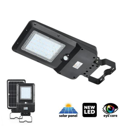 LED-solcellsgatlampa med sensor STREET LED/15W/7,4V 4000K IP65 5400 mAh