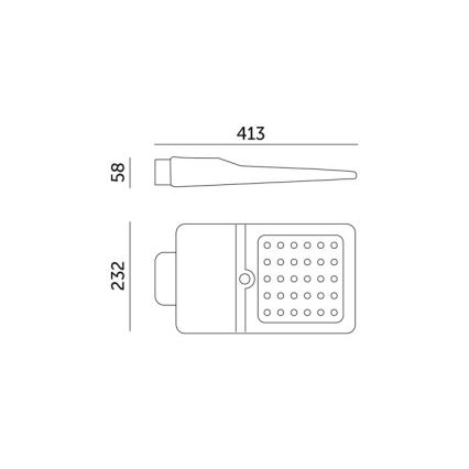 LED-solcellsgatlampa med sensor STREET LED/15W/7,4V 4000K IP65 5400 mAh