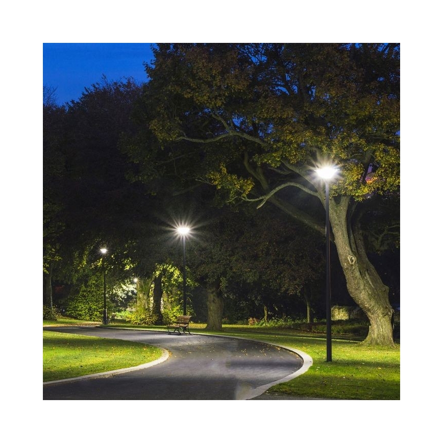 LED Solcellsgatulampa med sensor LED/10W/3,2V IP65 4000K + fjärrkontroll