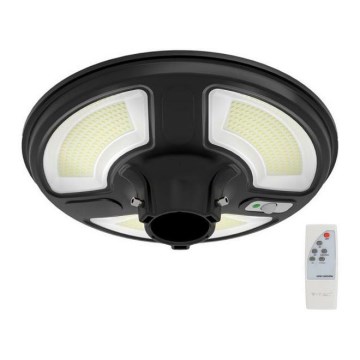 LED Solcellsgatulampa med sensor LED/10W/3,2V IP65 4000K + fjärrkontroll