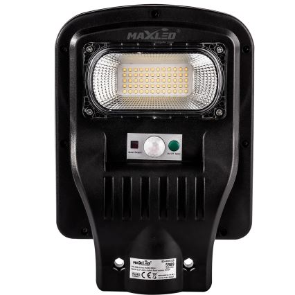 LED Dimbar gatubelysning med sensor LED/150W/6V 6500K IP65 svart + fjärrkontroll