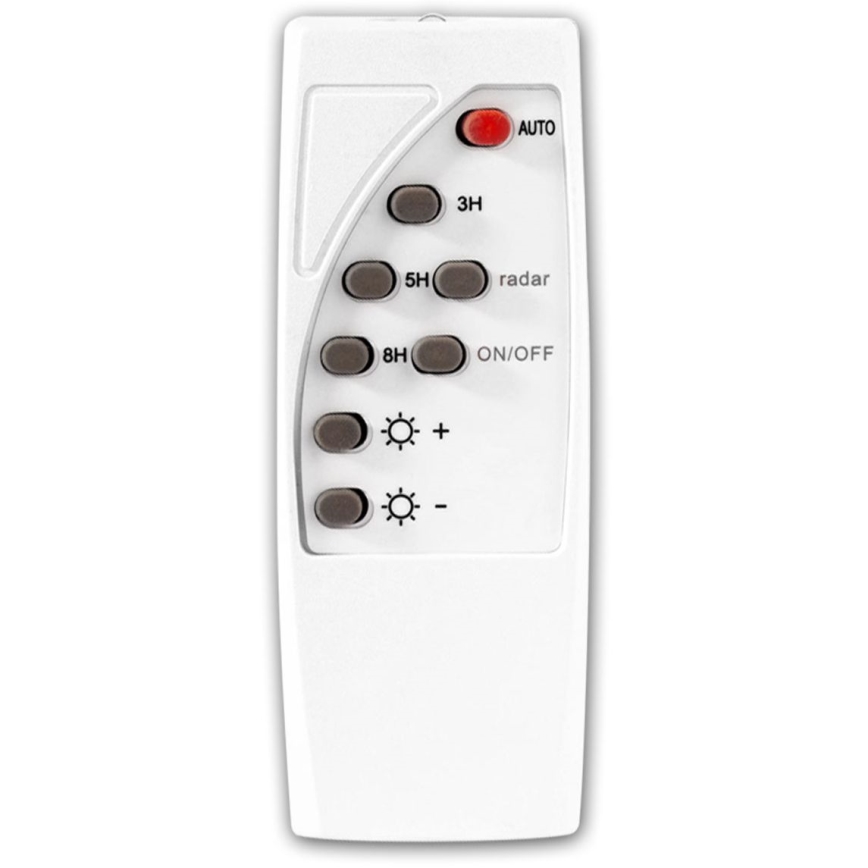 LED Dimbar gatubelysning med sensor LED/15W/6V 11000 mAh 6500K IP65 svart + fjärrkontroll