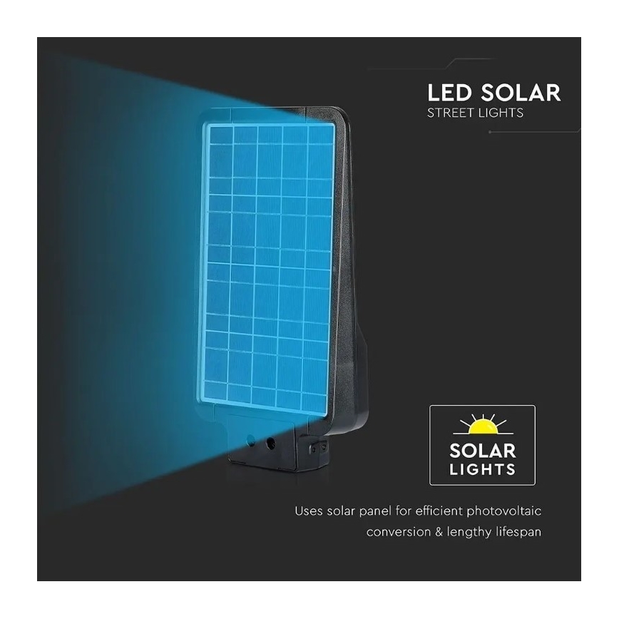 LED Solcellsgatulampa med sensor LED/15W/7,4V 4000K IP65 10800 mAh