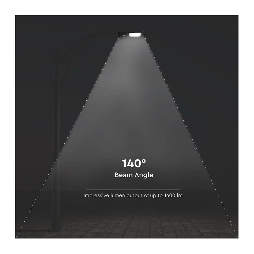 LED Solcellsgatulampa med sensor LED/15W/7,4V 4000K IP65 10800 mAh