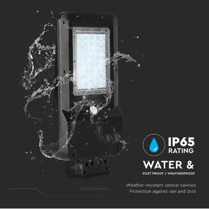 LED Solcellsgatulampa med sensor LED/15W/7,4V 4000K IP65 10800 mAh