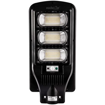 LED Dimbar gatubelysning med sensor LED/180W/6V 6500K IP65 svart + fjärrkontroll