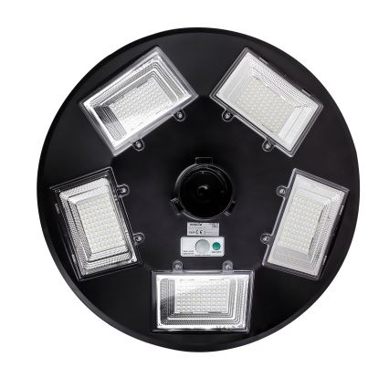 LED Dimbar gatubelysning med sensor LED/22W/6V 18000 mAh 6500K IP65 svart + fjärrkontroll