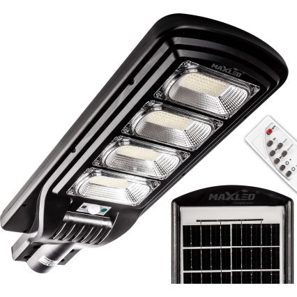 LED Dimbar gatubelysning med sensor LED/240W/6V 6500K IP65 svart + fjärrkontroll