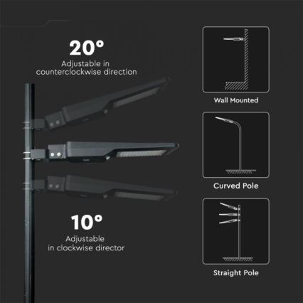 LED Solcellsgatulampa med sensor LED/40W/9,6V IP65 6000K 12000 mAh + fjärrkontroll
