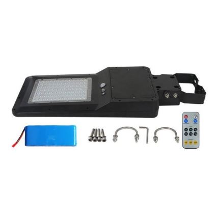 LED Solcellsgatulampa med sensor LED/40W/9,6V IP65 6000K 12000 mAh + fjärrkontroll