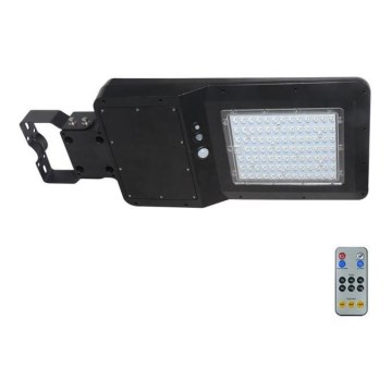 LED Solcellsgatulampa med sensor LED/40W/9,6V IP65 6000K + fjärrkontroll