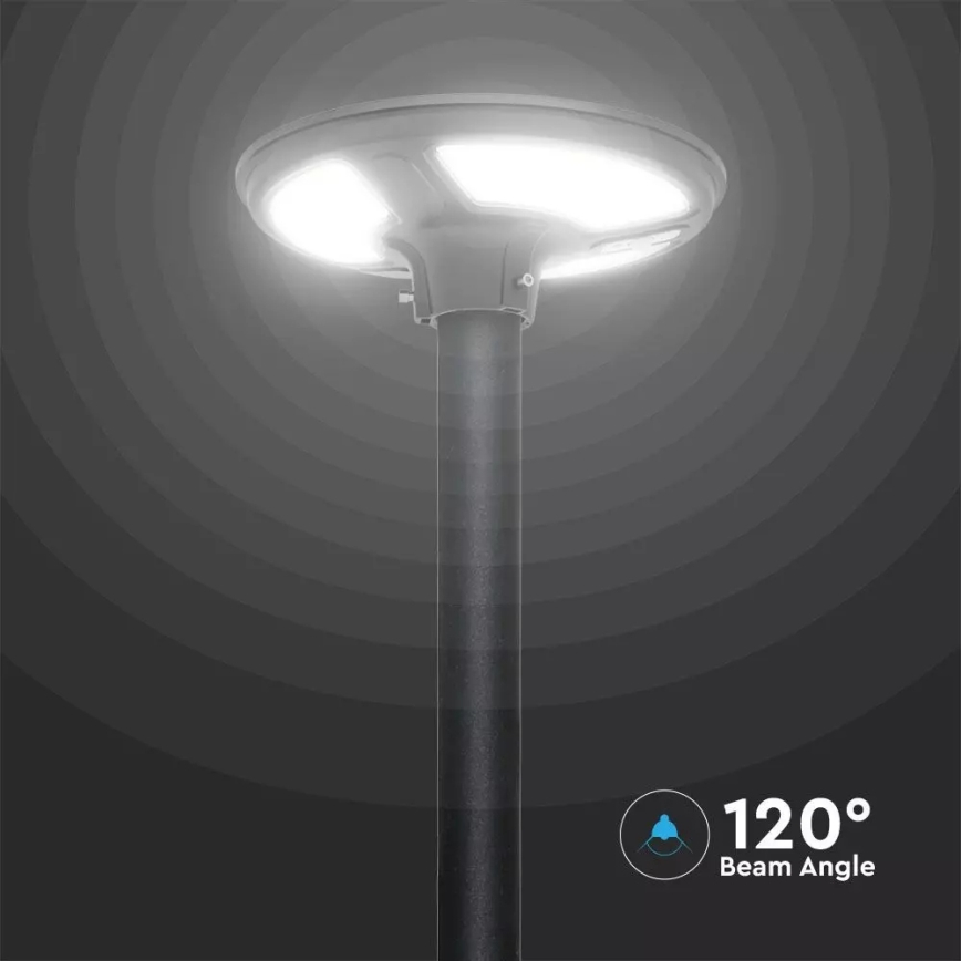 LED Solcellsgatulampa med sensor LED/7,5W/3,2V IP65 4000K 15000 mAh + fjärrkontroll