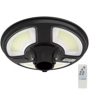 LED Solcellsgatulampa med sensor LED/7,5W/3,2V IP65 4000K + fjärrkontroll