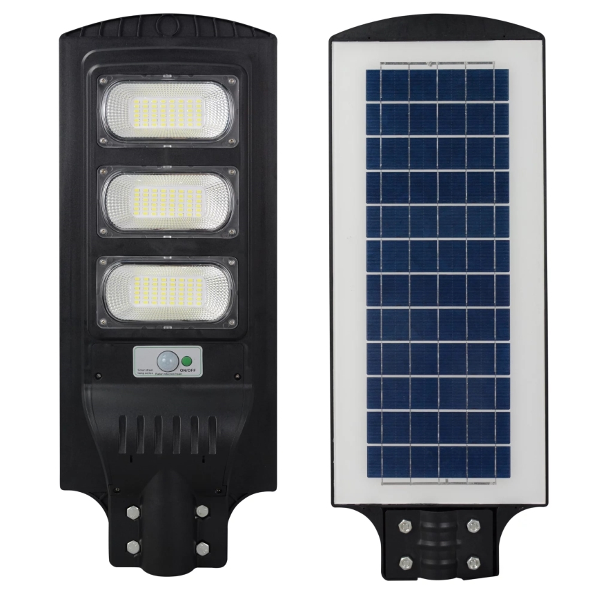 LED Solcellsgatulampa med sensor STREET LED/10W/3,2V IP65 + fjärrkontroll
