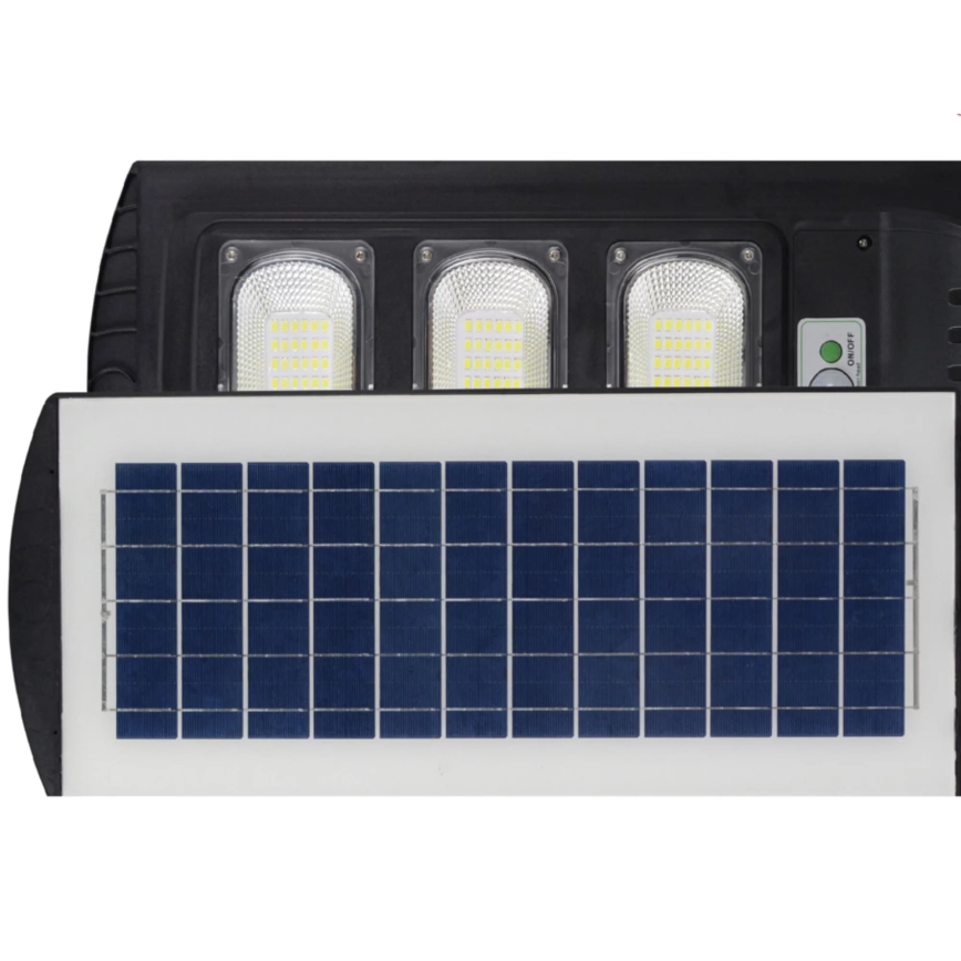 LED Solcellsgatulampa med sensor STREET LED/10W/3,2V IP65 + fjärrkontroll