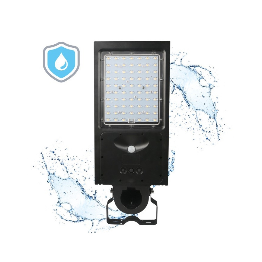 Dimmbar solcellsdriven gatulampa med sensor STREET LED/30W/9,6V 3000/4000K 6000 mAh IP65 + fjärrkontroll