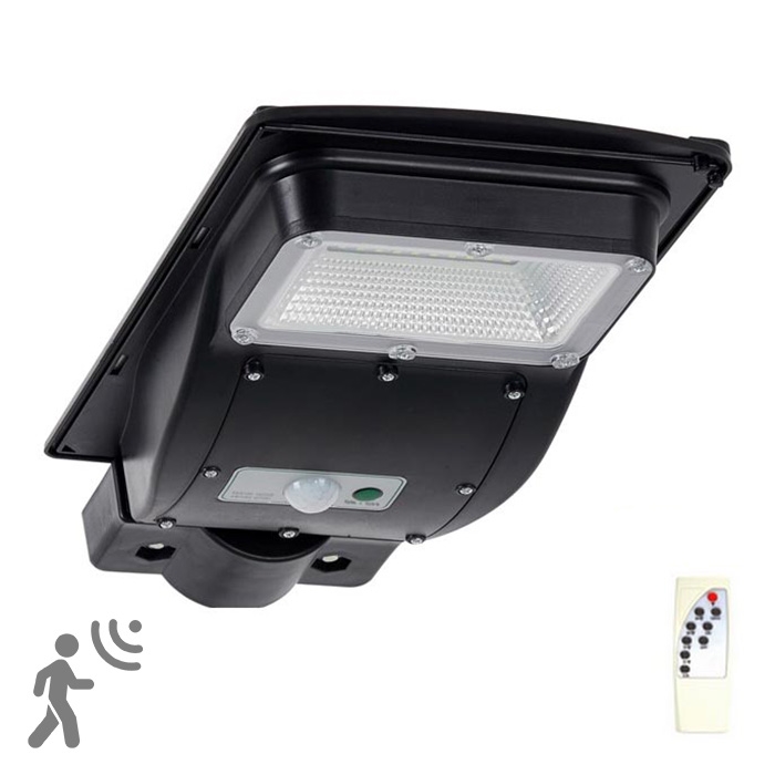 LED Solcellsgatulampa med sensor STREET LED/3W/3,2V 5000 mAh IP65 + fjärrkontroll