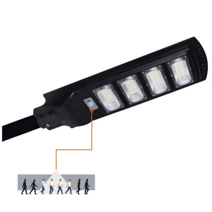 LED-dimbar solcellsdriven gatlampa med sensor URBI LED/11W/3,2V 6500K 15000 mAh IP54 + fjärrkontroll