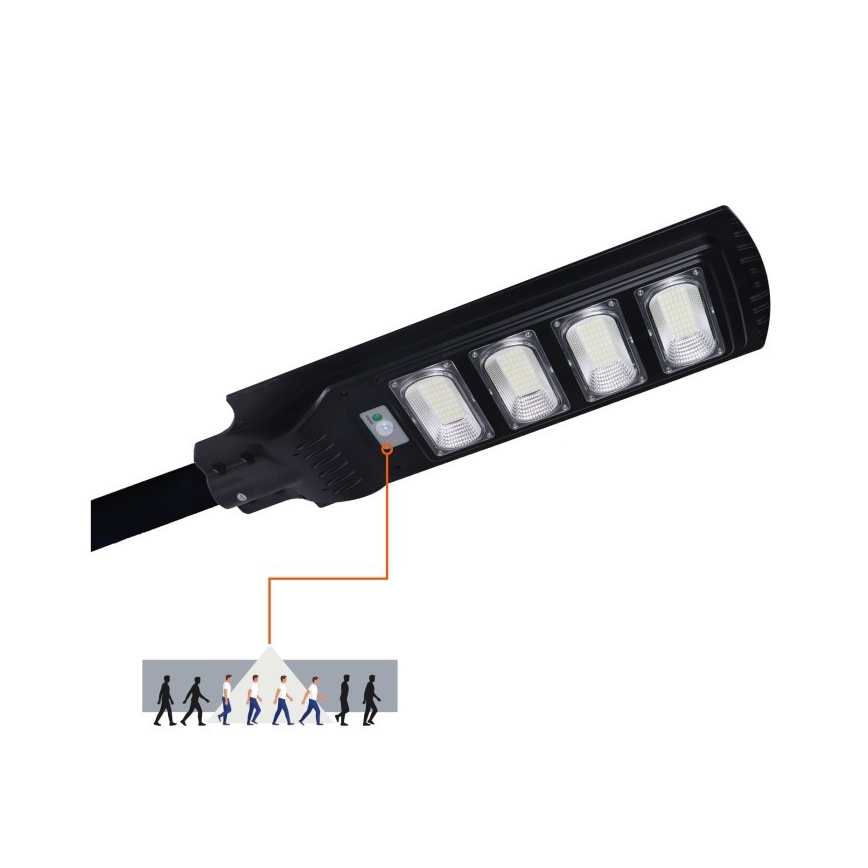 LED-dimbar solcellsdriven gatlampa med sensor URBI LED/11W/3,2V 6500K 15000 mAh IP54 + fjärrkontroll