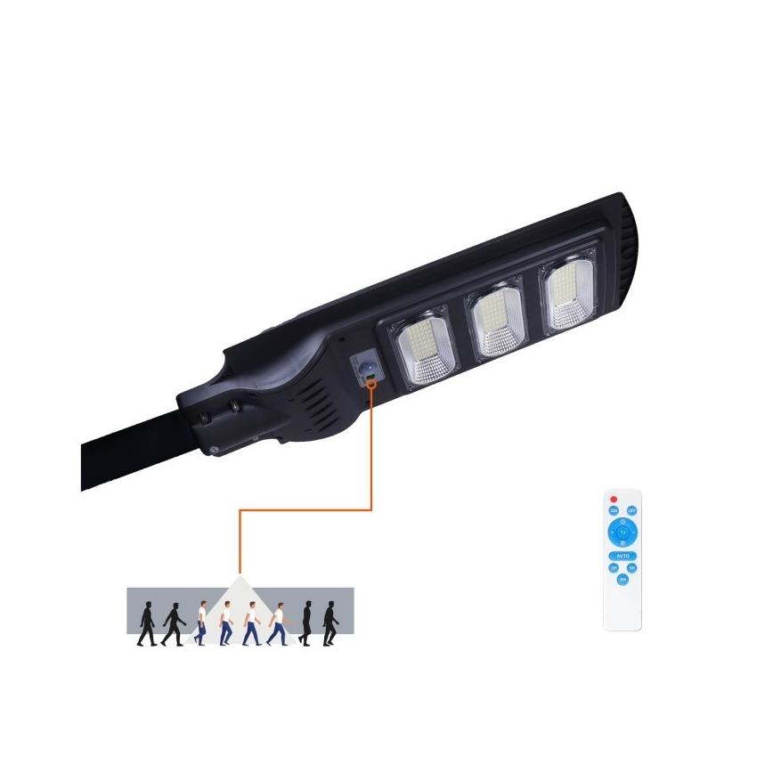 LED Dimmerbar gatulampor med solceller med rörelse- och skymningsgivare URBI LED/8W/3,2V 6500K IP54 10000 mAh + fjärrkontroll