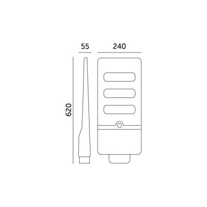 LED Dimmerbar gatulampor med solceller med rörelse- och skymningsgivare URBI LED/8W/3,2V 6500K IP54 10000 mAh + fjärrkontroll