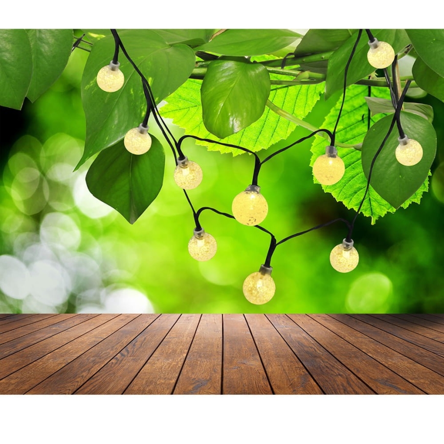 LED solkedja  30xLED/8 funktioner 4,9m IP44 varm vit