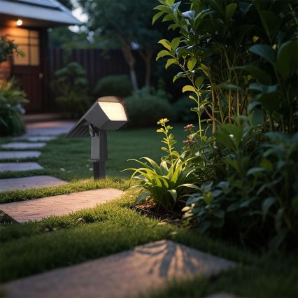 LED solcellslampa 2-i-1 LED/1,3W/3,7V 3000/4000/6400K IP65 1200 mAh