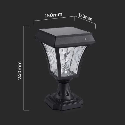 LED solcellslampa 3i1 LED/2W/5,5V 3000K/6000K IP65 2200 mAh