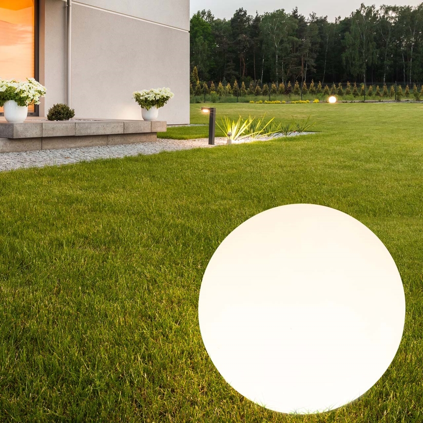LED solcellslampa BALL LED/3,7V 2000 mAh diameter 50 cm IP65 vit