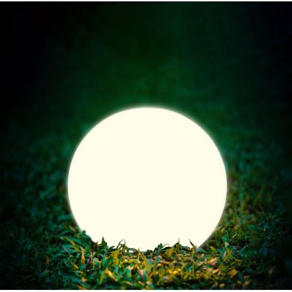 LED solcellslampa BALL LED/3,7V 2000 mAh diameter 50 cm IP65 vit